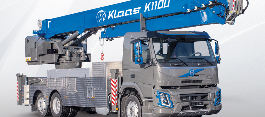 Klaas is introducing the new and impressive K1100 RSX mobile aluminum crane