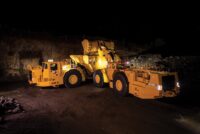 The new Cat R2900 XE diesel electric underground loader features a faster, more efficient and more powerful design