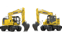 The PW168 and PW198 expand Komatsu’s short-tail wheeled excavator range